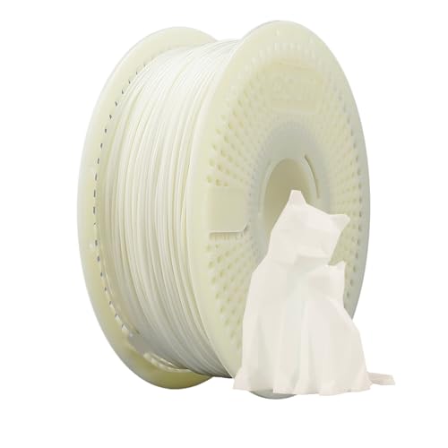 eSUN PLA+ Refilament 1.75mm and Upgarded eSpool+ Set, Reusable and Removable Filament Spool Replacement with 3D Printer Refill PLA Plus, 1KG Spoolless 3D Printing Filament, White