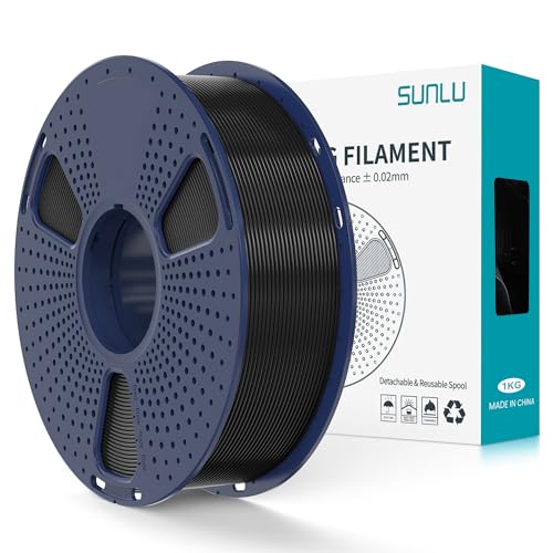 SUNLU PLA+2.0 3D Printer Filament, Upgrade PLA+ Filament 1.75mm, Tougher and Stronger, Neatly Wound PLA Plus Filament, Dimensional Accuracy +/-0.02mm, 1KG Spool(2.2lbs), Black