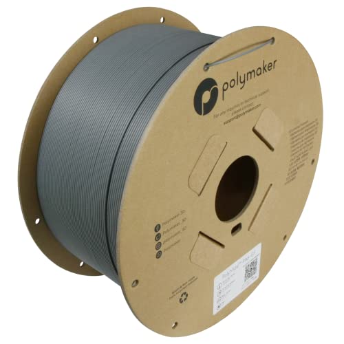 Polymaker PA6-GF Nylon Filament 2.85mm 2kg Grey Glass Fiber Nylon 3D Printing Filament - PolyMide PA6-GF Warp Free 3D Printer Filament