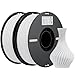 Creality PLA Filament 1.75mm White 2KG, 2 Pack 3D Printer Filament, Bundle 2Kg for 3D Printing,No-Tangling Strong Bonding,Dimensional Accuracy +/- 0.02mm,Fits for Most FDM 3D Printers (White & White)