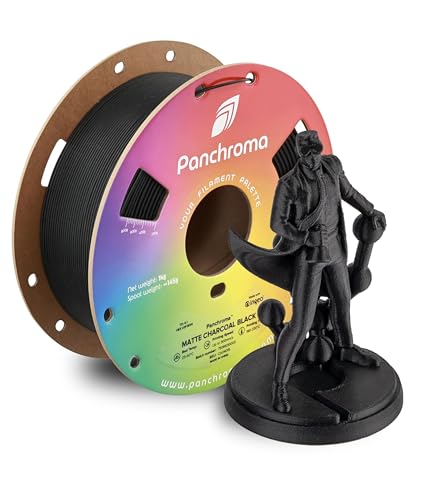 Polymaker Panchroma Matte PLA Filament, Charcoal Black 1.75mm 1kg 3D Printing Filament, Formerly Polyterra Matte, Fits Most FDM 3D Printers, 1kg Spool (2.2lbs)