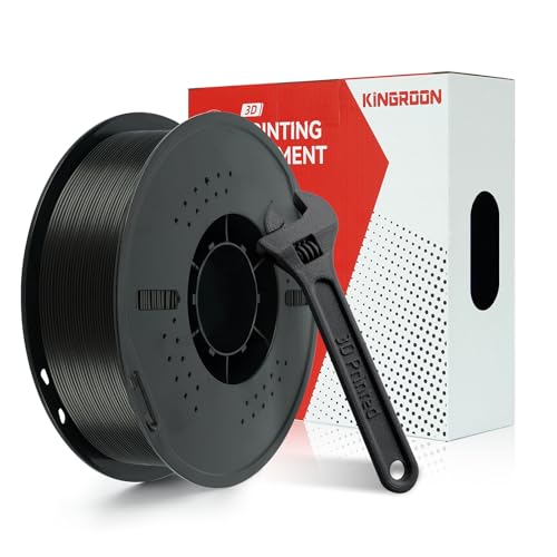 Kingroon PETG 3D Printer Filament, High Strength, Low Warping, Odorless, Dimensional Accuracy +/- 0.03 mm, 250g Spool(0.55lbs), 1.75 mm, Black