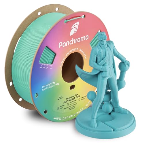 Panchroma PLA Polymaker Teal 3D Printer Filament, 1.75mm, 1kg Spool, Easy to Print, High Speed Printing, Tangle Free, AMS Compatible, Perfect for Toys, Decor, Miniatures, Models & Cosplay