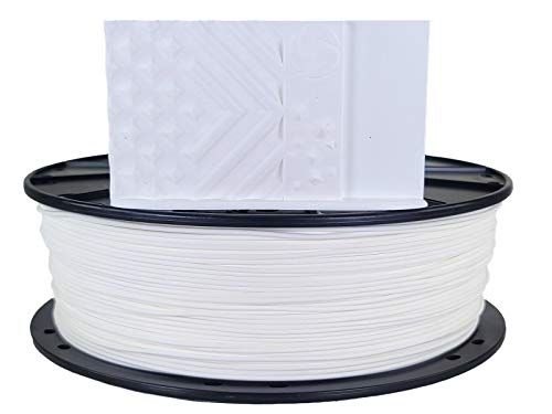 3D Fuel Standard PLA+ 3D Printing Filament, Made in USA with Dimensional Accuracy +/- 0.02mm, 1kg 1.75mm Spool (2.2 lbs) in Snow White