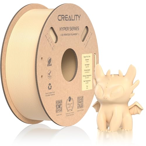 Official Creality Hyper PLA Filament 1.75mm, High Speed PLA 30-600mm/s Rapid 3D Printer Filament, Dimensional Accuracy +/-0.02mm, Fit Most FDM 3D Printers，1KG(2.2lbs) Spool Skin