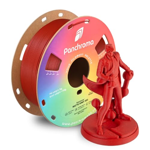 Polymaker Panchroma Matte PLA Filament, Army Red 1.75mm 1kg 3D Printing Filament, Formerly Polyterra Matte, Fits Most FDM 3D Printers, 1kg Spool (2.2lbs)