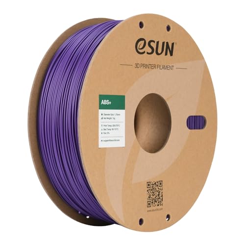 eSUN ABS+ Filament 1.75mm, 3D Printer Filament ABS Plus, Dimensional Accuracy +/- 0.05mm, 1KG Spool (2.2 LBS) 3D Printing Filament for 3D Printers, Purple
