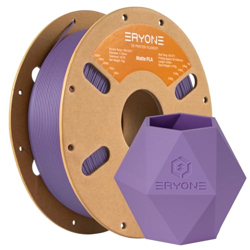 ERYONE Matte 3D Printer PLA Filament 1.75 +/- 0.03mm, Matte Filament PLA 1KG(2.2LBS) Spool, Blue Lilac