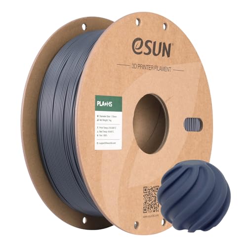 eSUN High Speed PLA+ Filament 1.75mm, 3D Printer Filament Speedy PLA Plus for Fast Printing, Dimensional Accuracy +/- 0.03mm, 1KG Cardboard Spool (2.2 LBS) 3D Printing Filament for 3D Printers, Grey