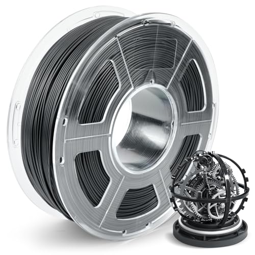 SUNLU Easy PA Filament, Nylon 3D Printer Filament with Heat Resistant, Nylon Filament 1.75mm No Cracking, Polyamide (PA) 3D Printing Filament Warp Free, Fit Most FDM Printer (Black, 1kg)