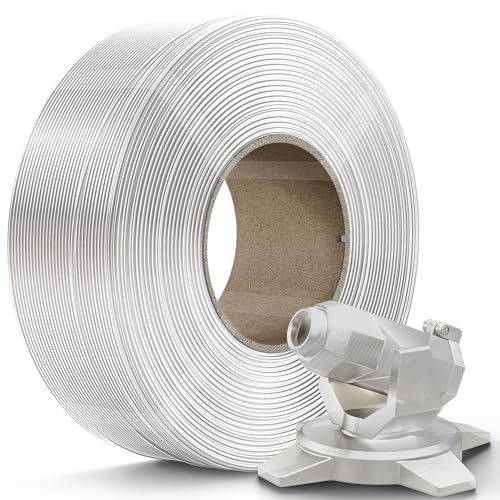 Creality PETG Filament Refill 1.75mm 3D Printer Filament, 1kg (2.2lb) Refilament for Bambu Lab Reusable Spool, Dimensional Accuracy ±0.03mm, Transparent
