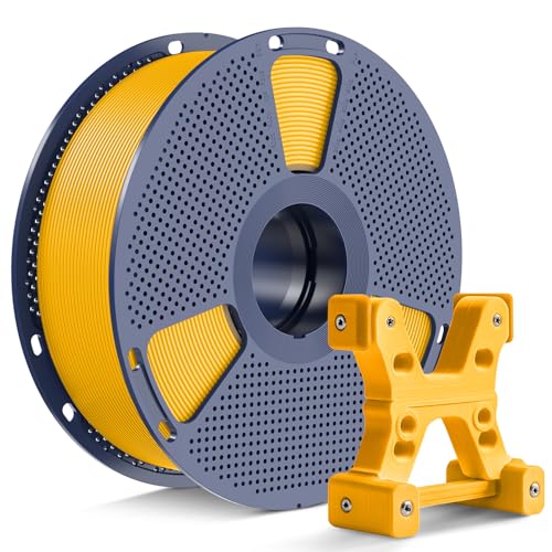 PETG Filament 1.75mm - 1kg(2.2lbs) SUNLU PETG 3D Printer Filament, Reusable Spool Compatible with Bambulab Refill Filament, 1.75mm Dimensional Accuracy +/- 0.02mm, Dark Yellow
