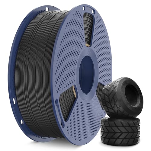 SUNLU TPU 3D Printer Filament 1.75mm, High Speed 95A TPU Filament, 1KG Flexible 3D Filament for Fast Printing, Dimensional Accuracy +/- 0.03mm, Suitable for Most FDM 3D Printers. (Black)