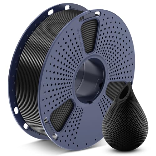 SUNLU 3D Printer Filament PETG Filament 1.75mm, Less Stringing Good Layer Adhesion High Toughness, PETG Filament 1.75 ±0.02mm, 1kg Spool(2.2lbs), PETG Black