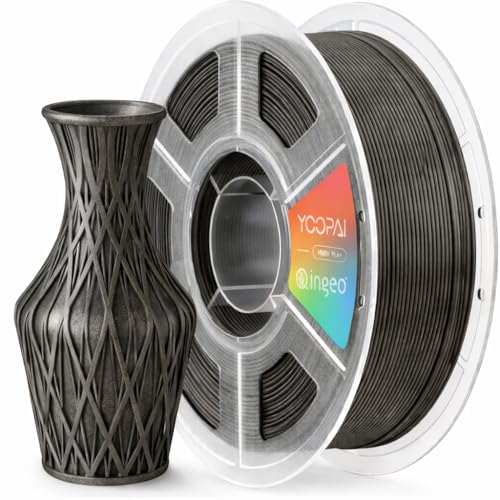 PLA Filament 1.75mm, Soft Matte Finish, Reduced Layer Lines, 1KG (2.2lbs) 3D Printer PLA Filament, Dimensional Accuracy +/- 0.02 mm, Old Black