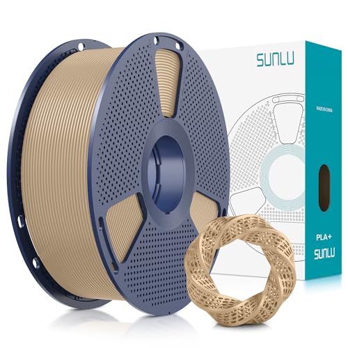 SUNLU 3D Printer Filament PLA Plus 1.75mm, SUNLU Neatly Wound PLA Filament 1.75mm PRO, PLA+ Filament for Most FDM 3D Printer, Dimensional Accuracy +/- 0.02 mm, 1 kg Spool(2.2lbs), Wood