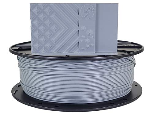 3D Fuel Standard PLA+ 3D Printing Filament, Made in USA with Dimensional Accuracy +/- 0.02 mm, 1 kg 1.75 mm Spool (2.2 lbs) in Industrial Gray