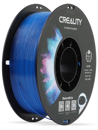 Creality TPU Filament 1.75, 95A TPU Flexible Filament, Higher Hardness & Resilience, Soft Adhesive Material, Elastic, 1kg(2.2lbs) 3D Printing Filament for 3D Printer (Blue)