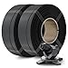 Creality PETG Filament Refill 1.75mm 3D Printer Filament, 2kg (4.4lb) Refilament for Bambu Lab Reusable Spool, Dimensional Accuracy ±0.03mm, Black(2-Pack)