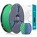 SUNLU Dual Color Matte PLA Filament 1.75mm, Matte 3D Printer PLA Filament, PLA Filament 1kg Spool (2.2lbs), Dimensional Accuracy +/- 0.02mm, Purple Green